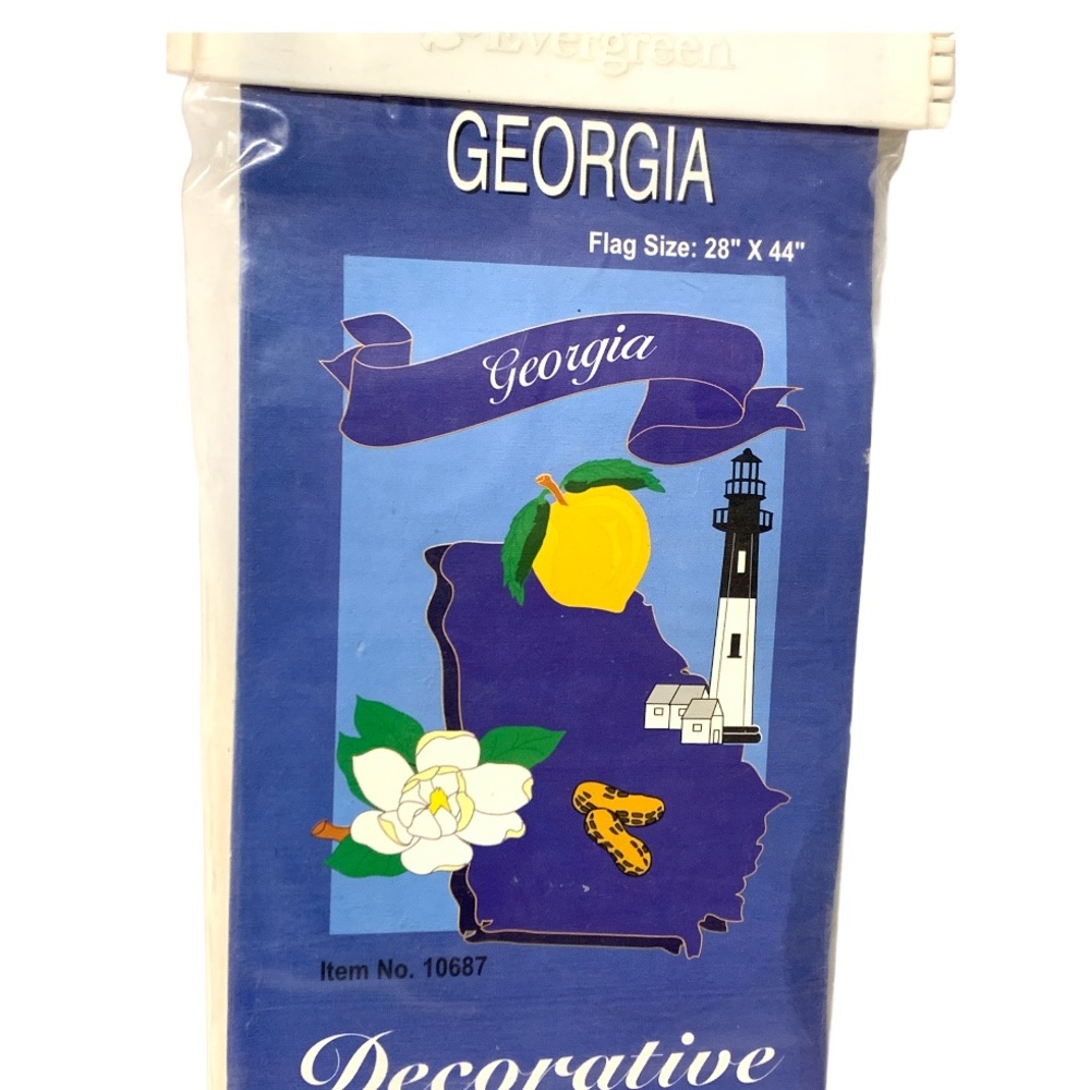 New Georgia Decorative Applique Flag Peach